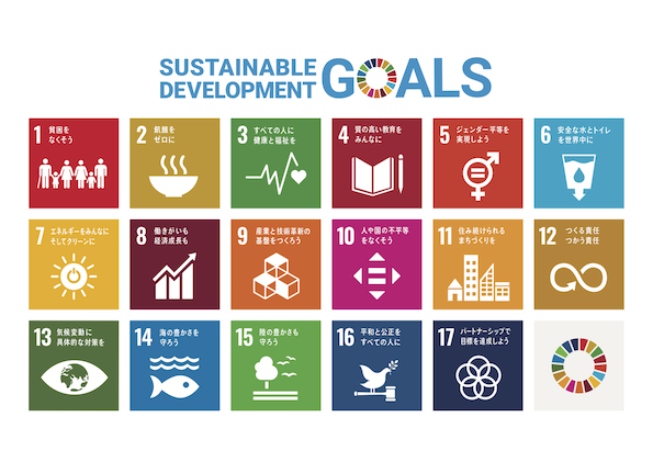 SDGs ポスターイメージ 17のゴールアイコン